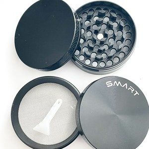 56mm Metal Black Tobacco Herb Grinder 4 Part